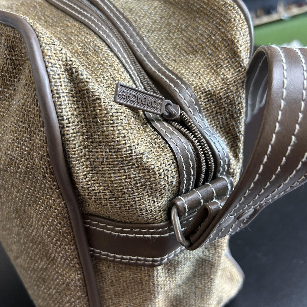 Jordache Beige 17" Messenger Bag Adjustable Strap‎ Mens Travel Shoulder Bag - Picture 7 of 11